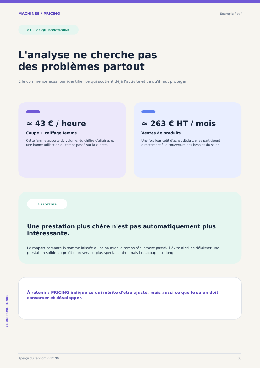 Exemple de page montrant ce qui fonctionne dans le salon